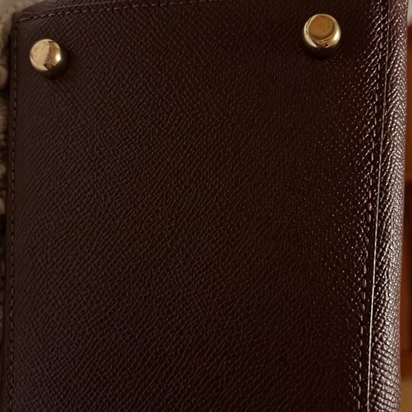 Coach EUC Satchel or Crossbody bag. Beautiful plum with raspberry handles. - Picture 4 of 15